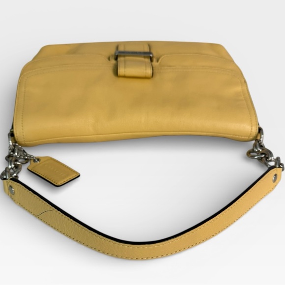 Coach 23346 Canary Yellow Leather Hobo Shoulder Bag - Picture 6 of 10